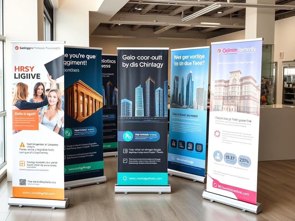 Pendones publicitarios y roller banners para empresas en Santiago Pendones publicitarios y roller banners para empresas en Santiago